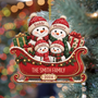 SnowmanFamilySleigh_PersonalisedGiftAcrylicOrnamentForFamily