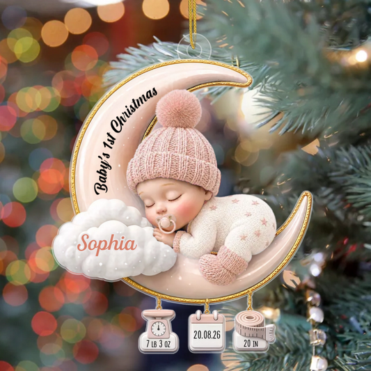 SweetDreamsLittleAngel_PersonalisedGiftAcrylicOrnamentForNewborn_5