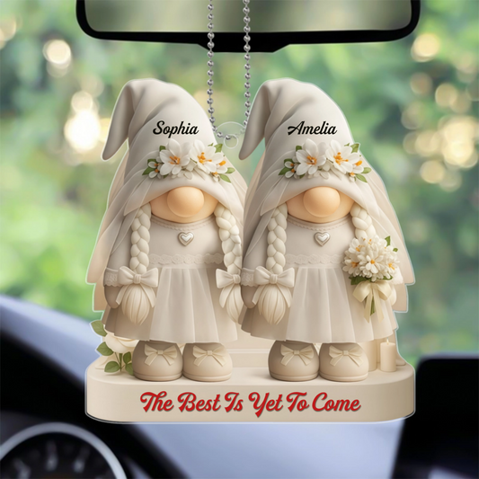 TimelessBond_GroomAndBrideWithHeartsAndFlowers_PersonalisedGiftOrnamentForCouples_7