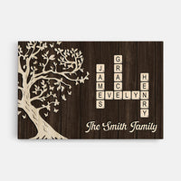 giftera the family with crossword design canvas  personalised presents for family