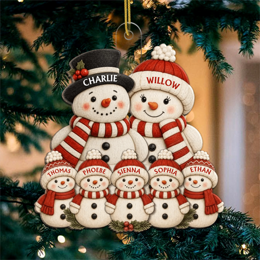 nowmanFamily PersonalisedGift_AcrylicChristmasOrnamentForGrandparents2